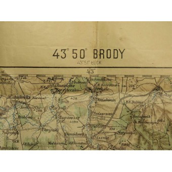 Austro-Hungarian map of the Brody-Tarnopol 1:400, K.u.K Feldkanonenregiment № 14. Espenlaub militaria